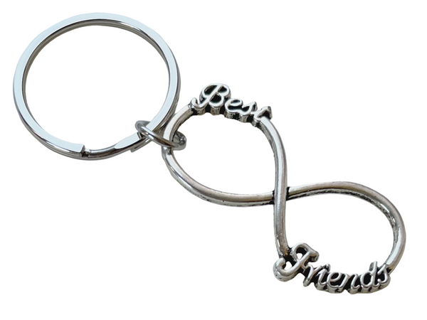 Infinity Charm Keychain with Words "Best Friend"