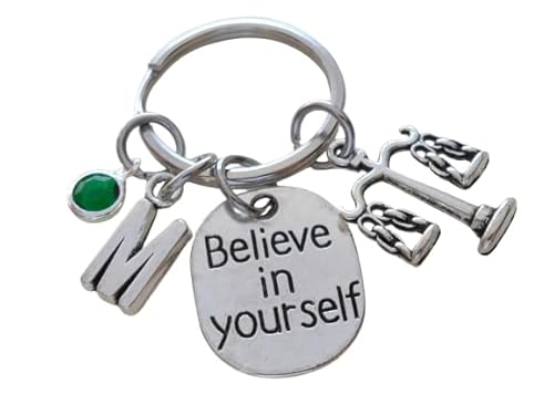 Custom Scales of Law & Justice Charm Keychain with Gavel Charm & Swivel Clasp, For Lawyer or Paralegal