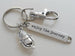 Microphone Charm Keychain with Enjoy the Journey Charm & Swivel Clasp; Vocal Student, Singer, Music Teacher, School Staff Keychain