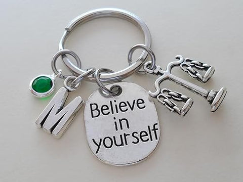 Custom Scales of Law & Justice Charm Keychain with Gavel Charm & Swivel Clasp, For Lawyer or Paralegal