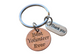 Volunteer Appreciation Gift with Penny Keychain Engraved "Best Volunteer Ever" with Thank You Charm