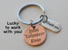 Volunteer Appreciation Gift with Penny Keychain Engraved "Best Volunteer Ever" with Thank You Charm