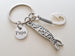 Custom Engraved Fishing Keychain with Fish Charm, Hook Charm & Circle Charm
