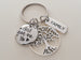 God Gave Me You Keychain With Tree Charm & Family Charm - Family Reunion Keychain