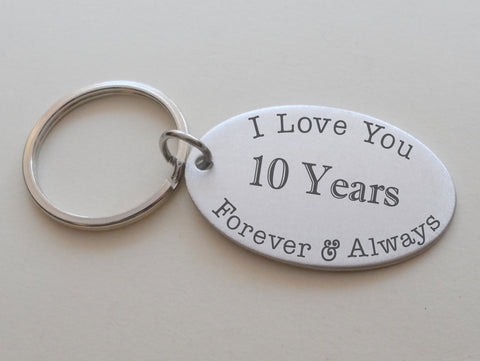 Custom Engraved Aluminum Tag Keychain for Couples Anniversary