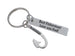 Custom Engraved Steel Keychain Tag with Fish Hook Charm