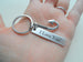 Custom Engraved Steel Keychain Tag with Fish Hook Charm