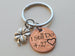 Custom Engraved Penny Keychain with Clover Charm, Personalized Lucky Penny Keychain, Anniversary Penny Key Chain
