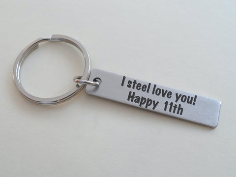 Custom Engraved Small Stainless Steel Tag Keychain