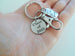 2025 Graduation Gift • Engraved Class of 2025 Disc Keychain with Find Joy in the Journey Charm & Clasp