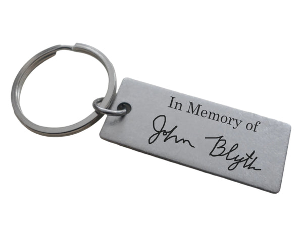 Memorial Gift Keychain, Personalized Laser Engraved Handwriting Keychain, For Father's Day by Jewelry Everyday