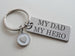 Custom Engraved Steel Tag Keychain with Heart Charm