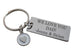 Custom Engraved Steel Tag Keychain with Heart Charm