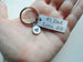 Custom Engraved Steel Tag Keychain with Heart Charm
