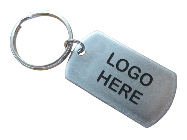 Custom Engraved Logo Keychain on Stainless Steel Dog Tag for Julie