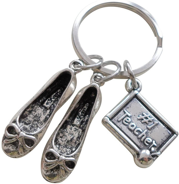 Woman's Teacher Shoes Charm Keychain, #1 Teacher Keychain - No One Could Fill Your Shoes