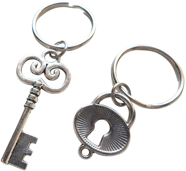 Oval Lock and Key Keychain Set – JewelryEveryday