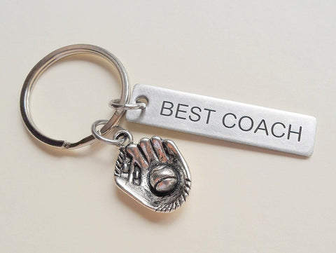 Baseball Coach Appreciation or Student Gift • Custom Engraved Steel Tag Keychain | Jewelry Everyday