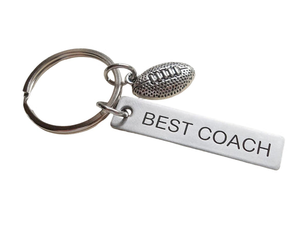 Football Coach Appreciation or Student Gift • Custom Engraved Steel Tag Keychain | Jewelry Everyday