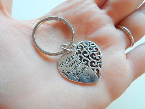 Mother and Daughter Forever Keychain Set