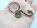 Bronze Fish Hook Keychain - I'm Hooked On You; Couples Keychain