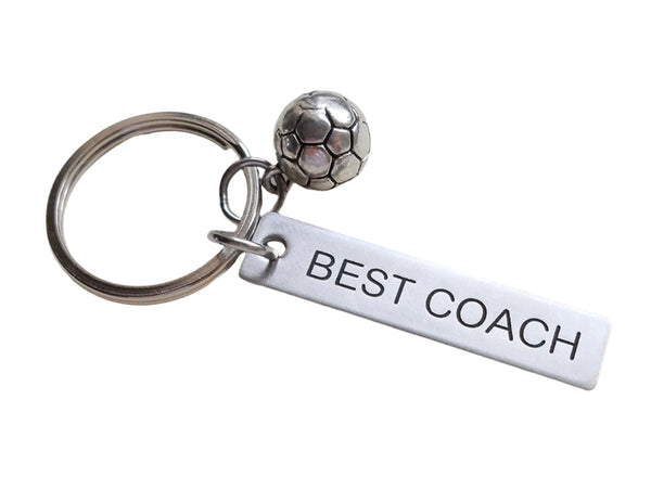 Soccer Coach Appreciation or Student Gift • Custom Engraved Steel Tag Keychain | Jewelry Everyday