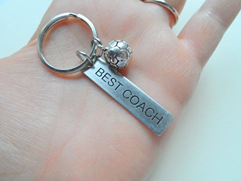 Soccer Coach Appreciation Gift • Engraved "Best Coach" Keychain | Jewelry Everyday