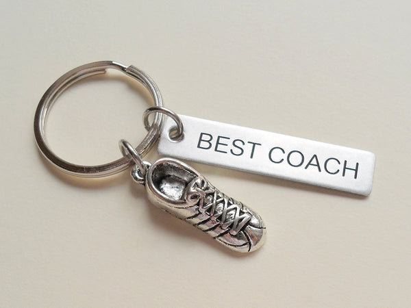 Track Coach Appreciation Gift • Engraved "Best Coach" Keychain | Jewelry Everyday