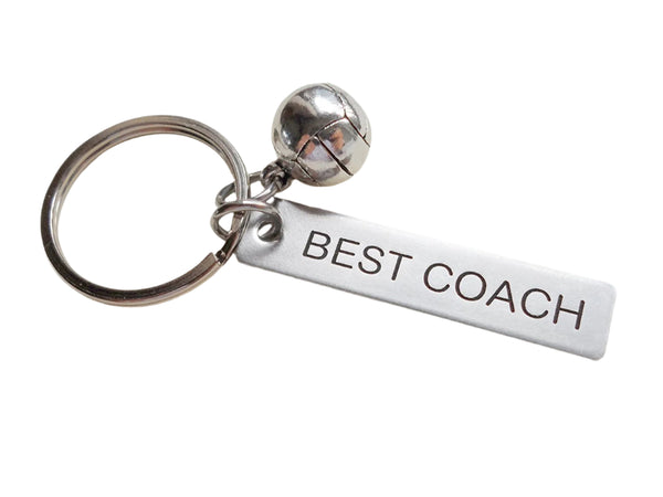 Volleyball Coach Appreciation or Student Gift • Custom Engraved Steel Tag Keychain | Jewelry Everyday