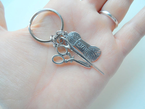 Teacher Appreciation Gifts  Yarn, Needle, & Scissors Keychain by JE –  JewelryEveryday
