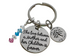 Custom Mother & Her Children Keychain with Family Birthstone Crystals & My Family My Love Tree Charm, Gift for Mom
