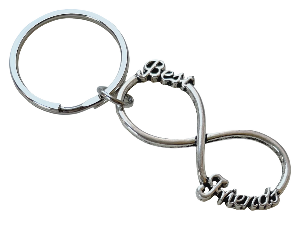 Infinity Charm Keychain with Words "Best Friend"