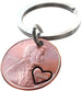2000 Penny Keychains with Engraved Heart Around Year by Jewelry Everyday