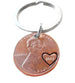 2012 Penny Keychain with Engraved Heart Around Year by Jewelry Everyday