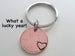 2017 Penny Keychain with Heart Around Year; 8 Year Anniversary Gift, Couples Keychain by Jewelry Everyday