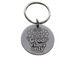 Good Vibes Only & Flowers Engraved Steel Disc Keychain