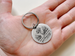 When We Plant Good Seeds Good Things Grow with Flowers Image Engraved Steel Disc Keychain, Encouragement Keychain