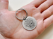 Good Vibes Only & Flowers Engraved Steel Disc Keychain