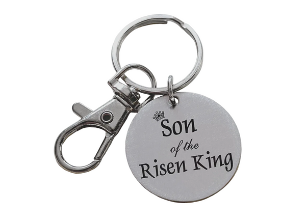 Son of the Risen King Disc with Swivel Clasp Keychain, Religious Keychain Gift, Christian Keychain