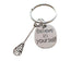 Lacrosse Stick Charm Keychain with Believe in Yourself Tag Charm; Graduate Keychain, Lacrosse Player Keychain