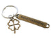 Bronze Clover Charm Keychain with Enjoy the Journey Charm, Good Luck Charm Keychain