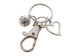 Basketball Player or Coach Keychain, Basketball & Heart Charm with Swivel Clasp