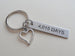 11 Year Anniversary Gift - Stainless Steel Tag Keychain Engraved with "4,015 Days" with Heart Charm by Jewelry Everyday