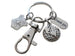 Police Officer Appreciation Keychain, Police Badge Charm Keychain, World Globe Charm, Thank You Charm & Clasp, School or Community Security Guard Thank You Keychain