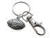 Football Charm Keychain with Swivel Clasp; Football Team Player Keychain Brand: JewelryEveryday