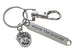 Baseball or Softball Keychain with Baseball Mitt Charm, Enjoy the Journey Charm, and Swivel Clasp, Team Player Keychain