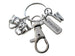 Custom Theatre Masks & Imagine Charm Keychain with Swivel Clasp & Letter Charm, Mask Charm, Drama Keychain, Graduation Keychain, Actors Keychain