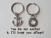 Anchor & Life Saver Keychain Set by Jewelry Everyday