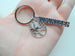 Volunteer Appreciation Keychain with Tree & Book Charms and Volunteer Charm