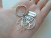 Tree Charm Keychain with Hand Charm, and Thank You Charm, Teacher, Employee, or Volunteer Appreciation Keychain by Jewelry Everyday